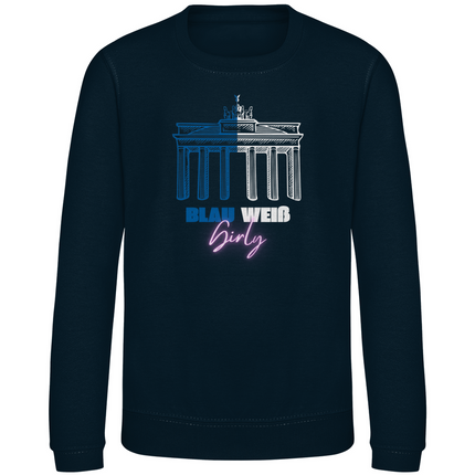 Kinder Hoodie Blau Weiß Girly