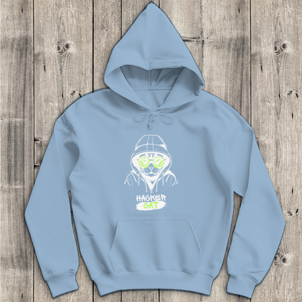 Herren Hoodie Hacker Cat