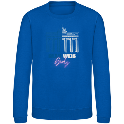 Kinder Hoodie Blau Weiß Girly
