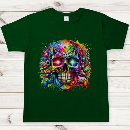Herren T-Shirt Gaming Skull