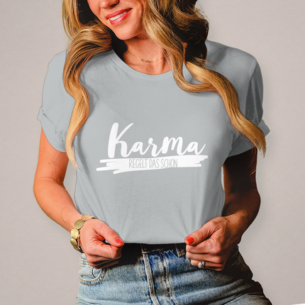 Damen T-Shirt Karma regelt das schon - Chaos Designs Christoph Kalkbrenner