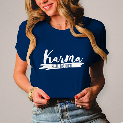 Damen T-Shirt Karma regelt das schon - Chaos Designs Christoph Kalkbrenner