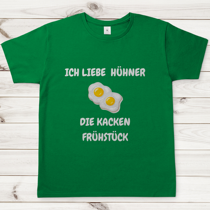 Herren T-Shirt Ich liebe Hühner