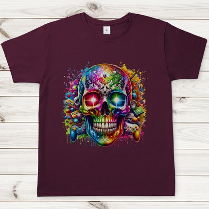 Herren T-Shirt Gaming Skull