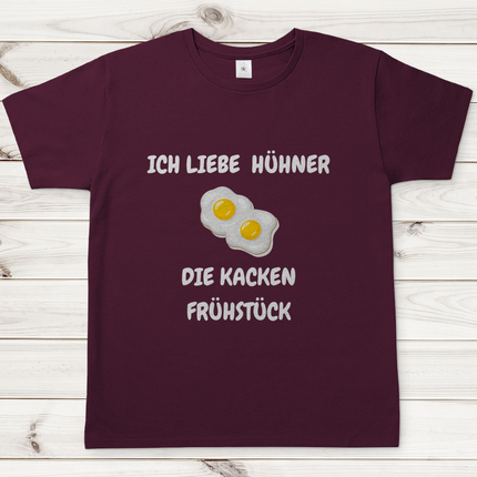 Herren T-Shirt Ich liebe Hühner