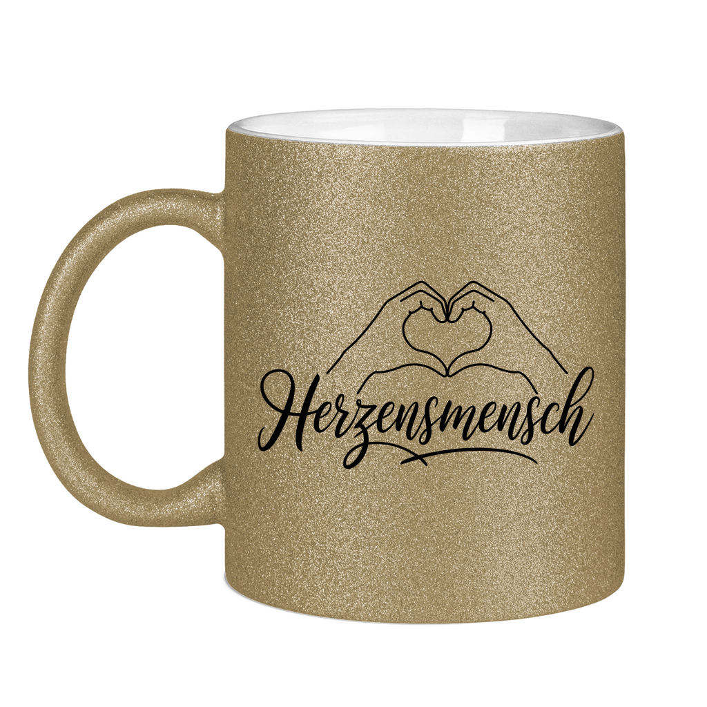 Glitzertasse - Herzensmensch