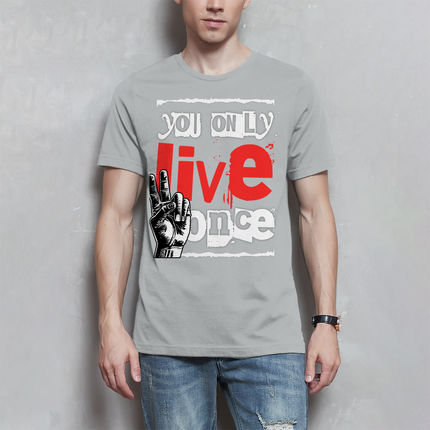Herren T-Shirt You only live once - Chaos Designs Christoph Kalkbrenner