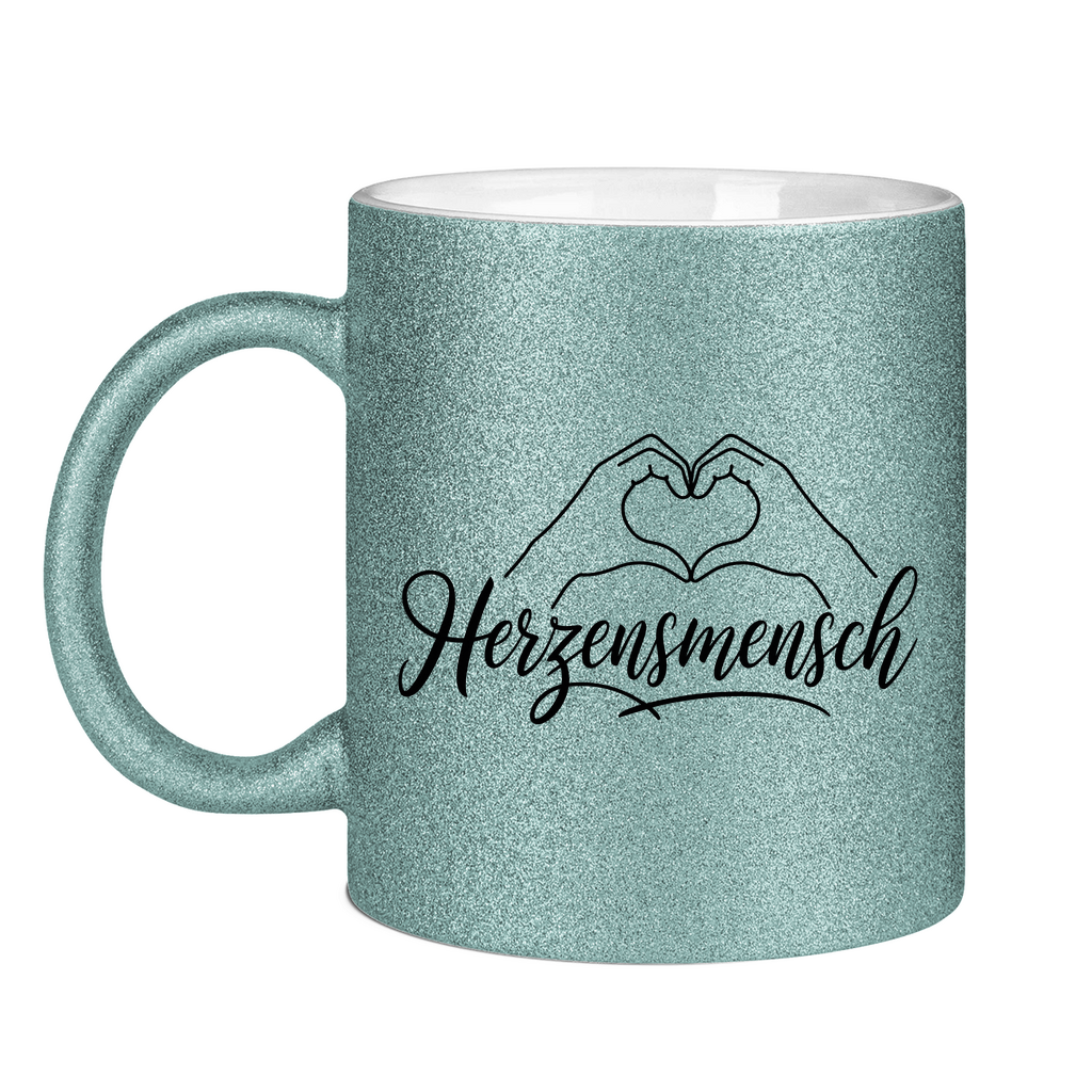 Glitzertasse - Herzensmensch