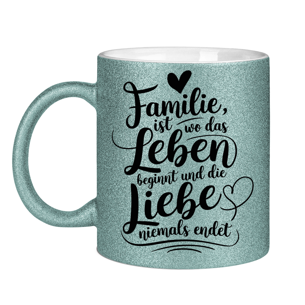 Glitzertasse - Familie