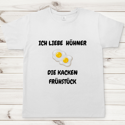 Herren T-Shirt Ich liebe Hühner