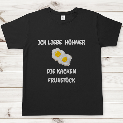Herren T-Shirt Ich liebe Hühner