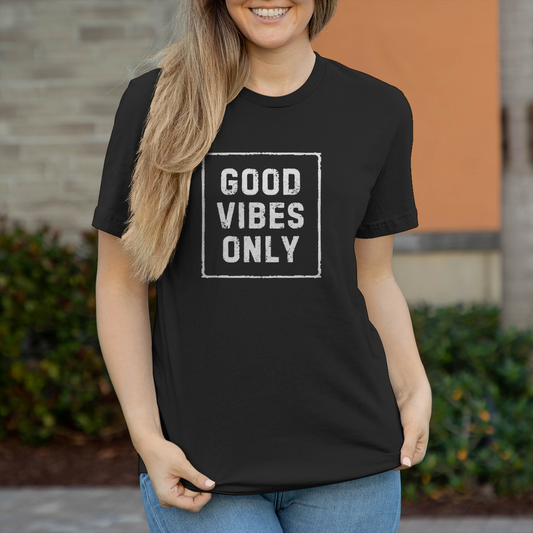 Damen T-Shirt Good vibes only