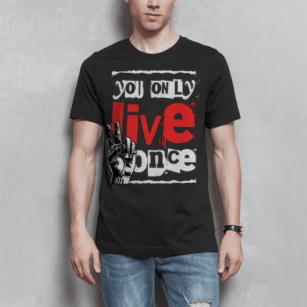 Herren T-Shirt You only live once - Chaos Designs Christoph Kalkbrenner