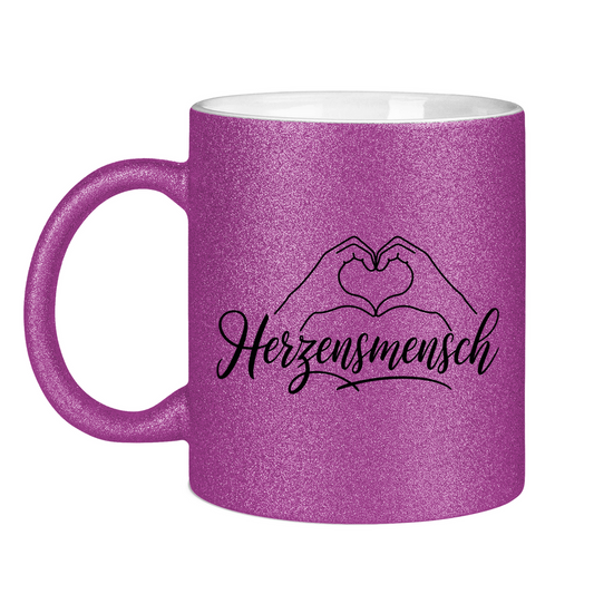 Glitzertasse - Herzensmensch