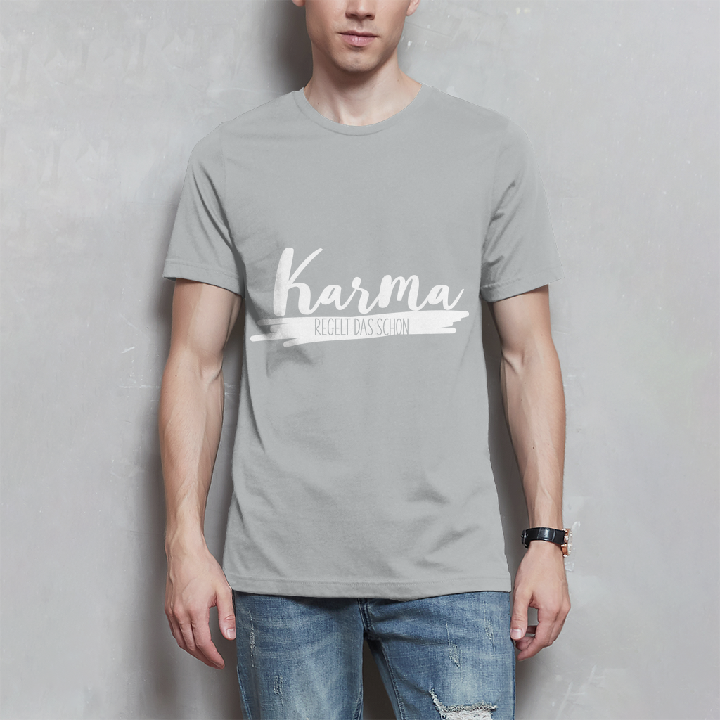 Herren T-Shirt Karma regelt das schon