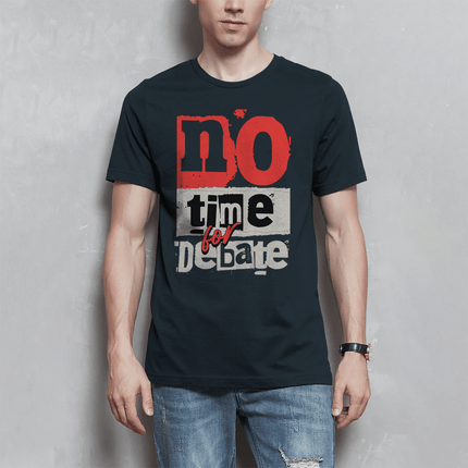 Herren T-Shirt No time for debate - Chaos Designs Christoph Kalkbrenner