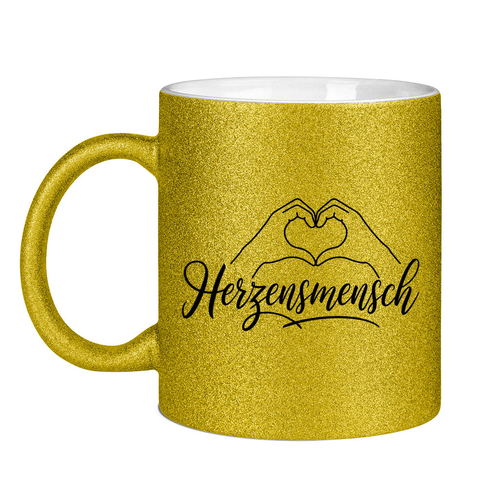 Glitzertasse - Herzensmensch