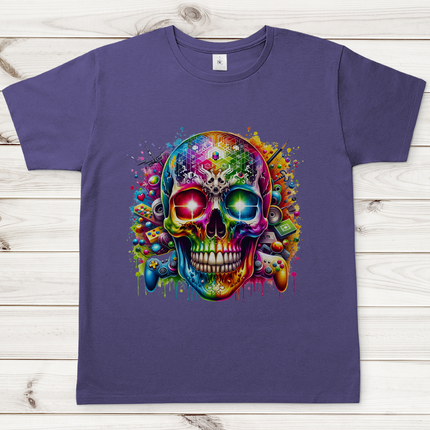 Herren T-Shirt Gaming Skull