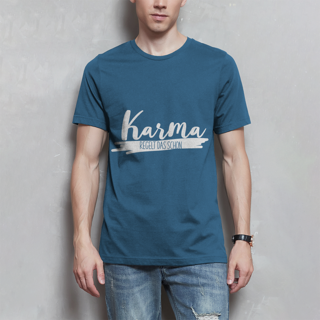 Herren T-Shirt Karma regelt das schon