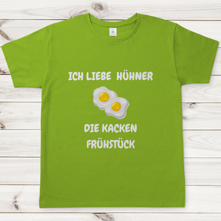 Herren T-Shirt Ich liebe Hühner