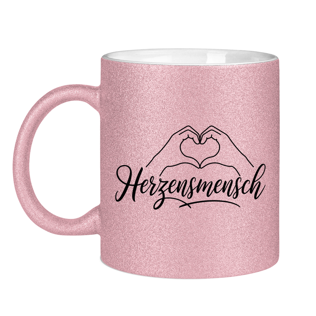 Glitzertasse - Herzensmensch