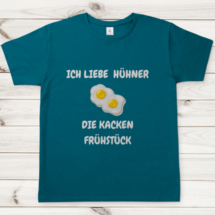 Herren T-Shirt Ich liebe Hühner