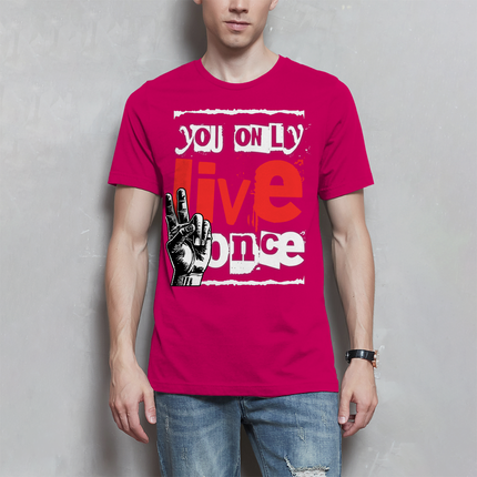 Herren T-Shirt You only live once - Chaos Designs Christoph Kalkbrenner