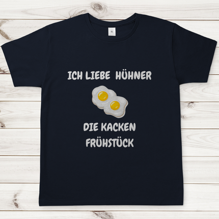 Herren T-Shirt Ich liebe Hühner