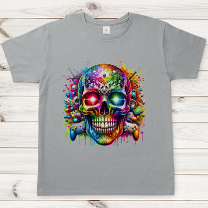 Herren T-Shirt Gaming Skull