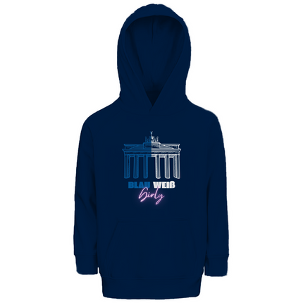 Kinder Hoodie Blau Weiß Girly