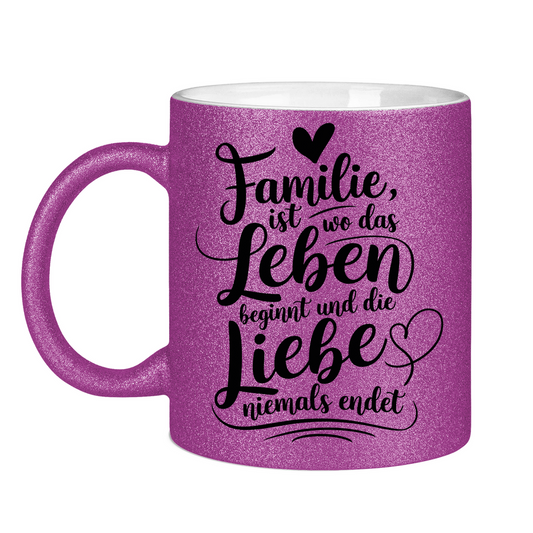 Glitzertasse - Familie