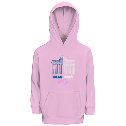 Kinder Hoodie Blau Weiß Girly