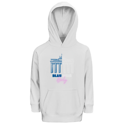 Kinder Hoodie Blau Weiß Girly