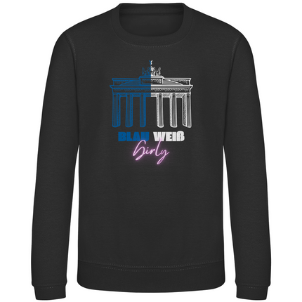 Kinder Hoodie Blau Weiß Girly