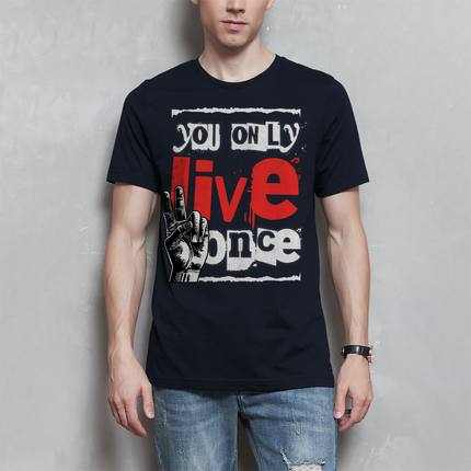 Herren T-Shirt You only live once - Chaos Designs Christoph Kalkbrenner