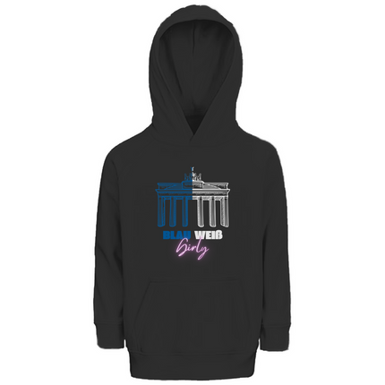 Kinder Hoodie Blau Weiß Girly