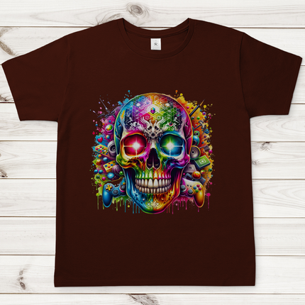 Herren T-Shirt Gaming Skull