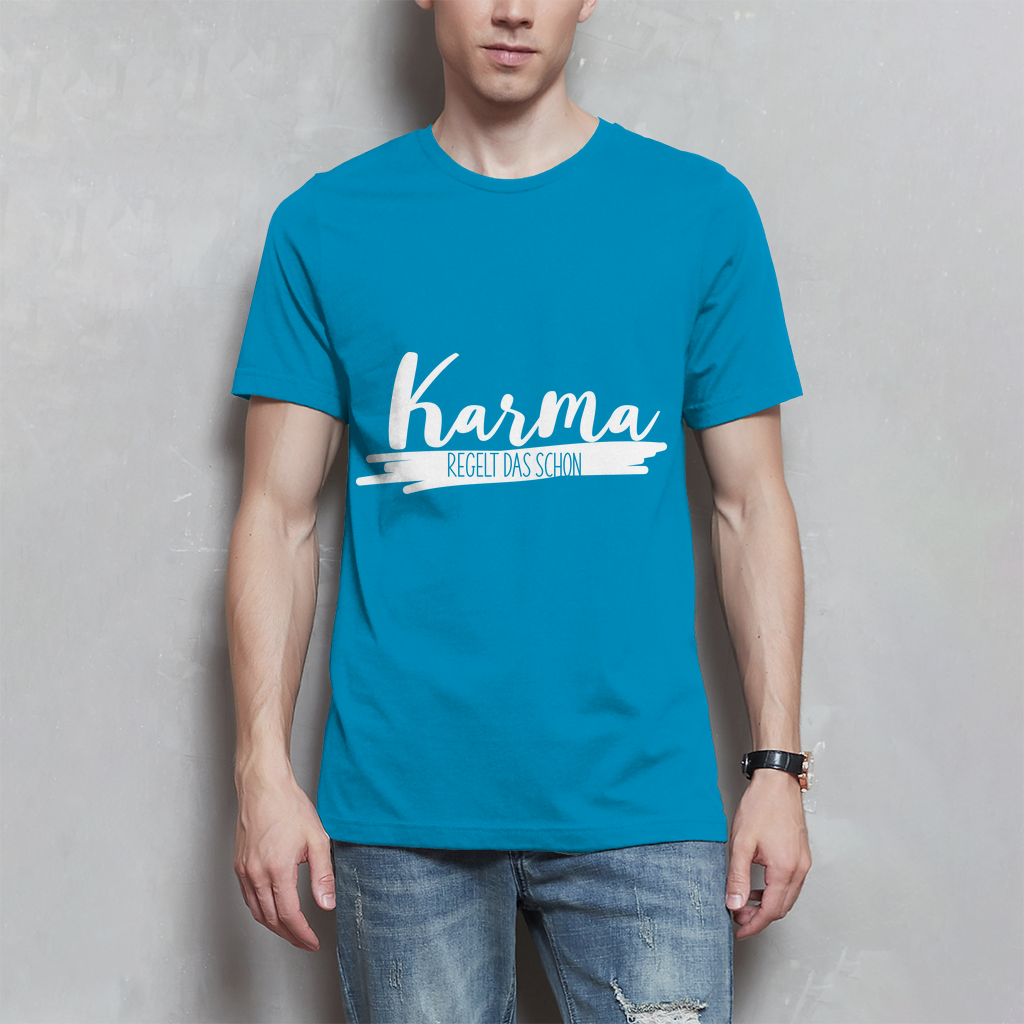 Herren T-Shirt Karma regelt das schon