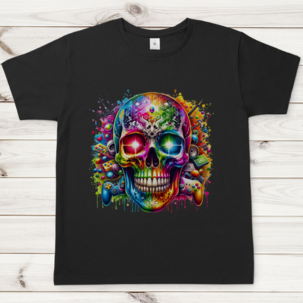 Herren T-Shirt Gaming Skull
