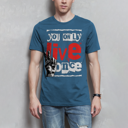 Herren T-Shirt You only live once - Chaos Designs Christoph Kalkbrenner