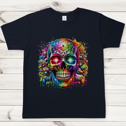 Herren T-Shirt Gaming Skull
