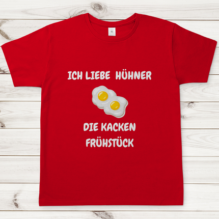 Herren T-Shirt Ich liebe Hühner