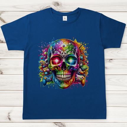 Herren T-Shirt Gaming Skull