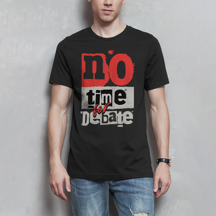 Herren T-Shirt No time for debate - Chaos Designs Christoph Kalkbrenner