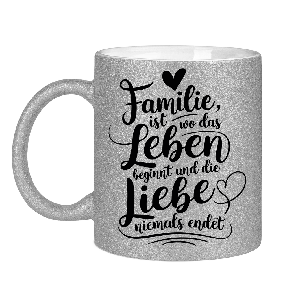 Glitzertasse - Familie