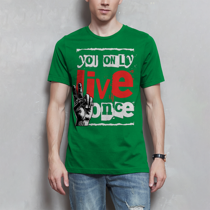 Herren T-Shirt You only live once - Chaos Designs Christoph Kalkbrenner