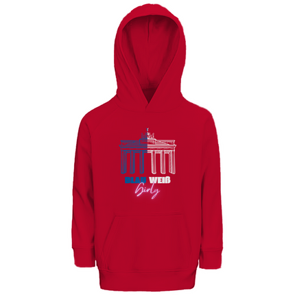 Kinder Hoodie Blau Weiß Girly