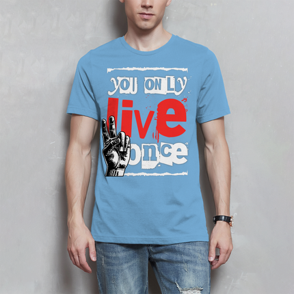 Herren T-Shirt You only live once - Chaos Designs Christoph Kalkbrenner