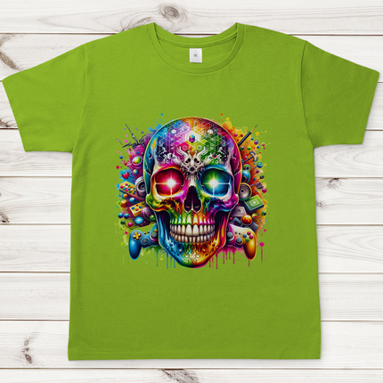 Herren T-Shirt Gaming Skull